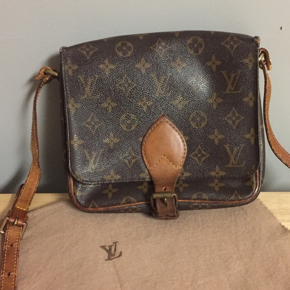 AUTH LV Cartouchiere MM cross body